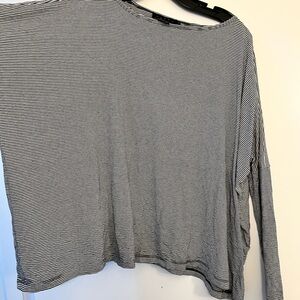 Hatch Maternity Monochrome Black & White Striped Knit Top size 0